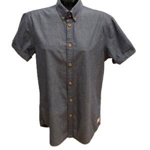 JACK & JONES, SIZE MEDIUM SHORT SLEEVED BUTTON DOWN SHIRT, 100% COTTON